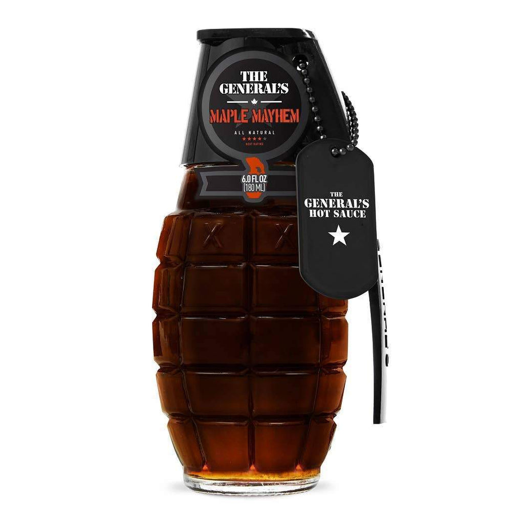 The General's Maple Mayhem Hot Sauce Grenade 180ml | What The Food